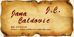 Jana Ćaldović vizit kartica